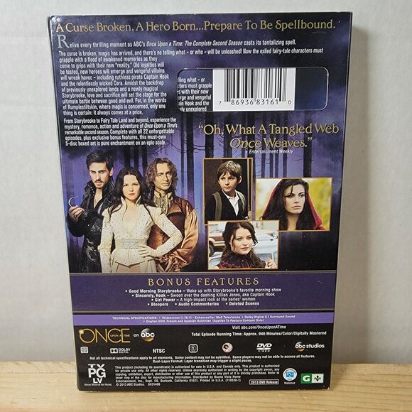 DVD Once Upon Time Complete Second Season w/ outter sleeve - Picture 4 of 4